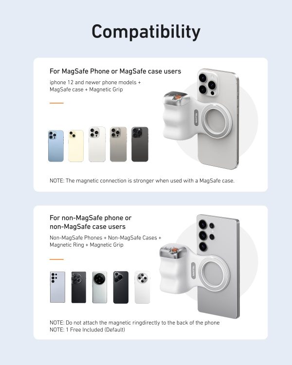 TELESIN Magnetic Phone Grip for iPhone Android-4