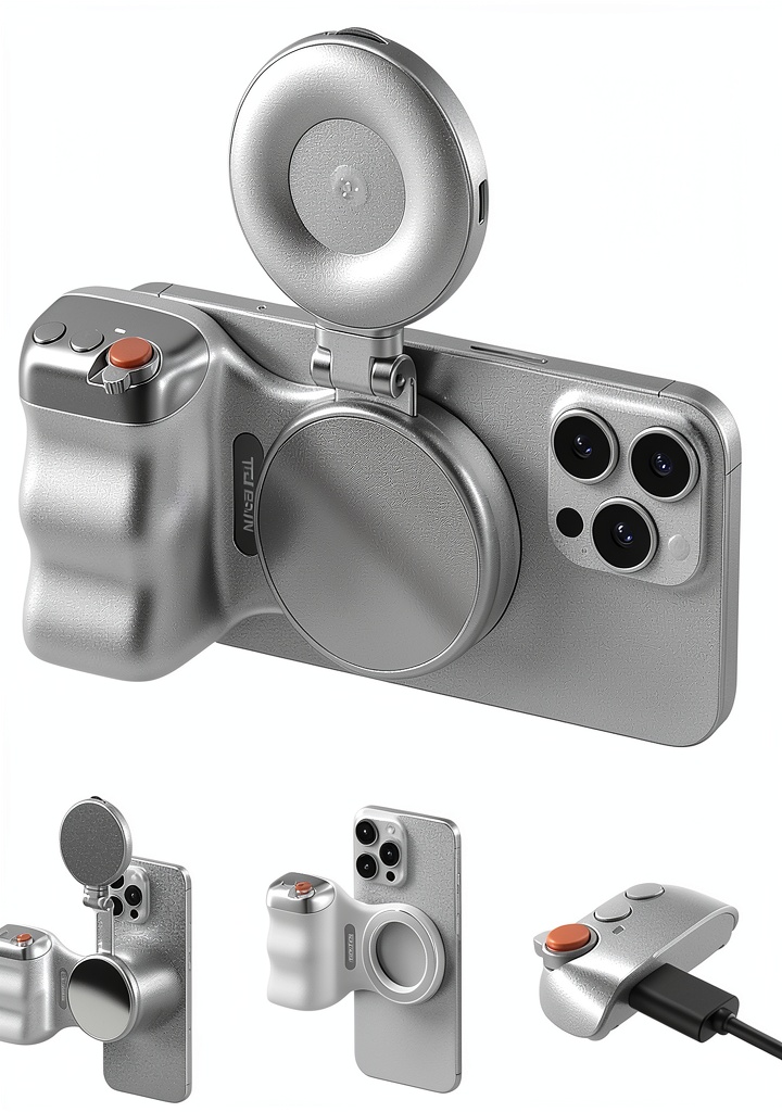 TELESIN Creator Kit phone grip and magnetic selfie light