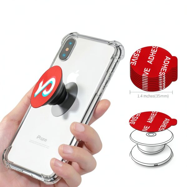 Phone Grip Adhesive Pads AZXYI 9pcs Red Double-1