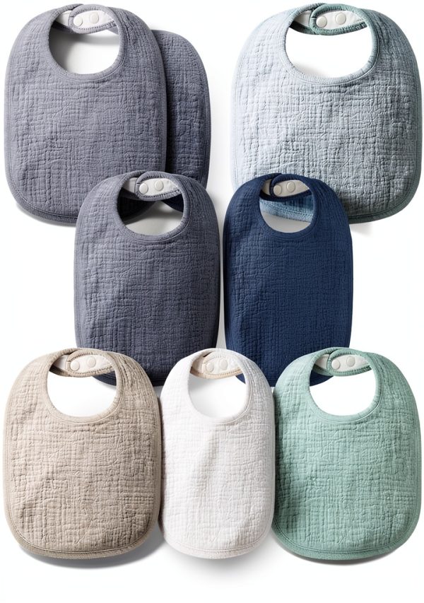 Bearmoss Baby Muslin Bibs 100% Cotton Soft Drool-0