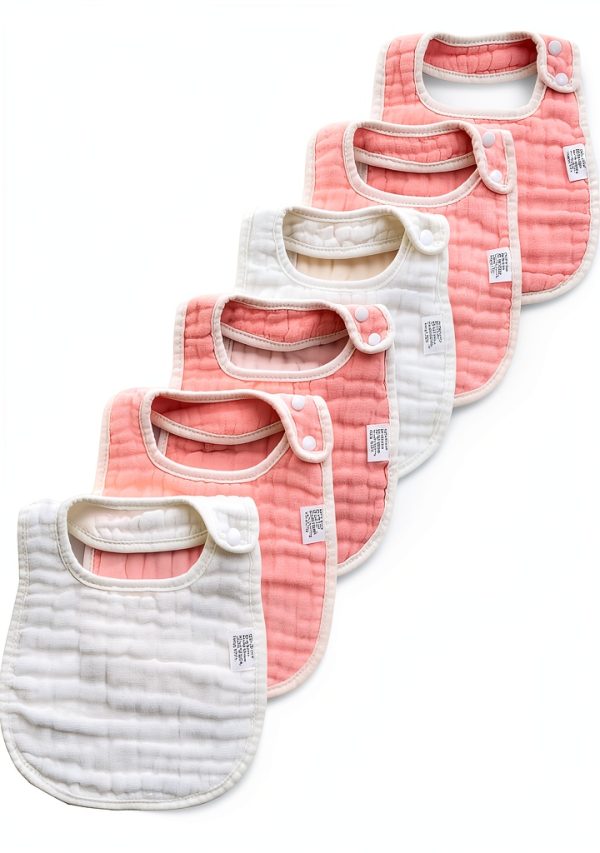 MUKIN Baby Drooling Bibs Soft Muslin Cotton-0