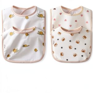 Waterproof Baby Bibs BrandX Unisex Muslin Design-0