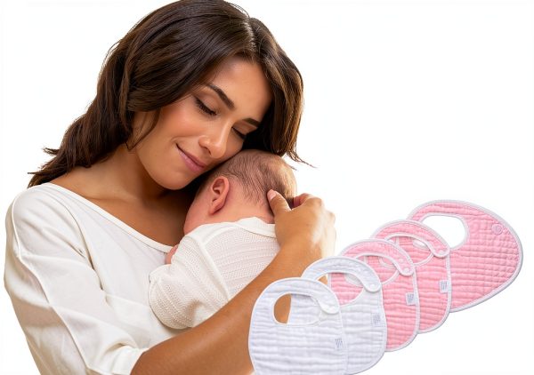 MUKIN Baby Drooling Bibs Soft Muslin Cotton-5