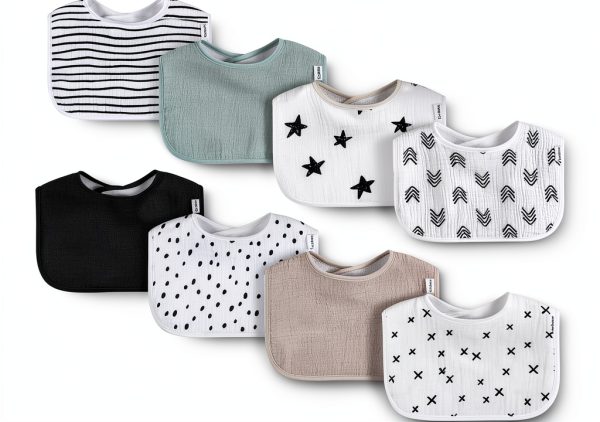 Gerber Muslin Baby Drool Bibs 8 Pack Absorbent Unisex-0