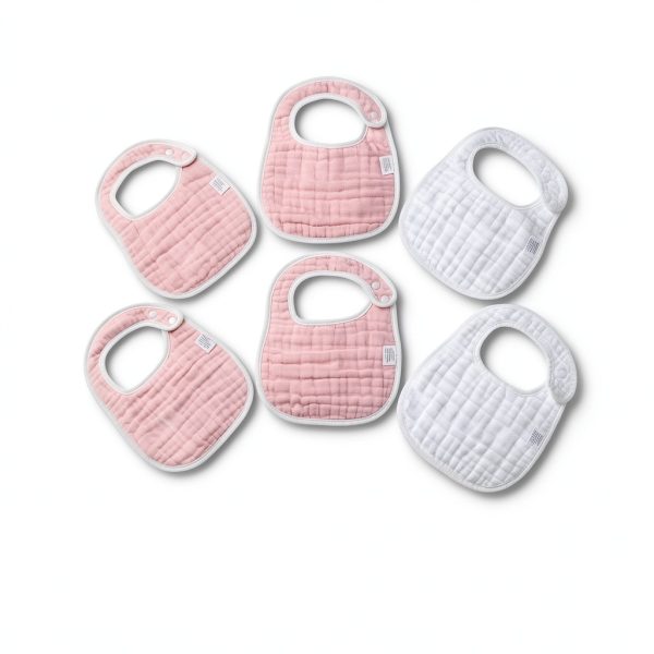 MUKIN Baby Drooling Bibs Soft Muslin Cotton-2