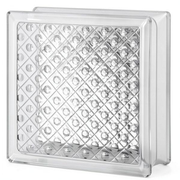 Diamond Glass Block 8x8x3 by Seves 45 Min Fire Rating 75% Transmission-0