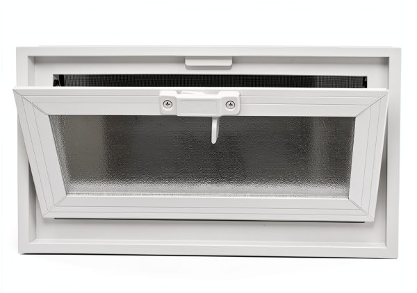 Glass Block Vent 16x8 Vinyl Hopper Vent by Quality Glass Block-1