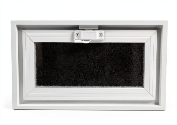 Glass Block Vent 16x8 Vinyl Hopper Vent by Quality Glass Block-0