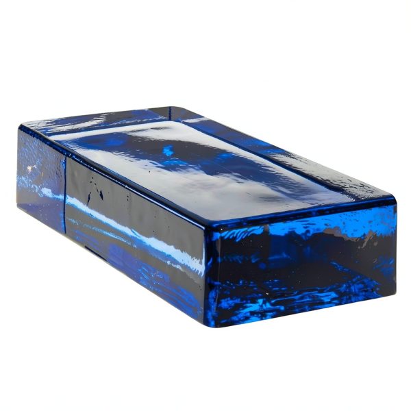 Blue Rettangoloare Vetropieno Glass Brick by Seves Vibrant Blue Block-0