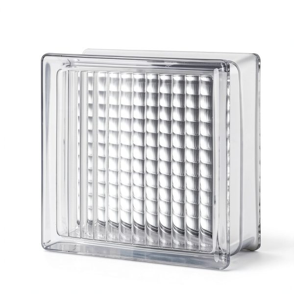 CrossRib Glass Block 12x12x4 Seves Heavy‑Duty 16lb Clear Panel-0