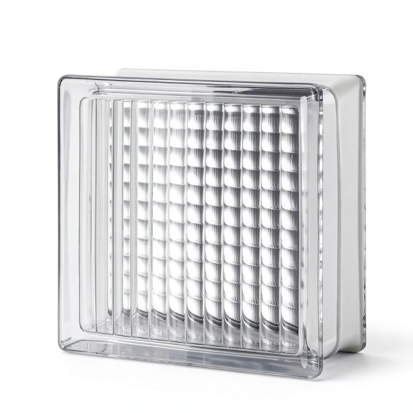 CrossRib Glass Block 12x12x4 Seves Heavy‑Duty 16lb Clear Panel-1