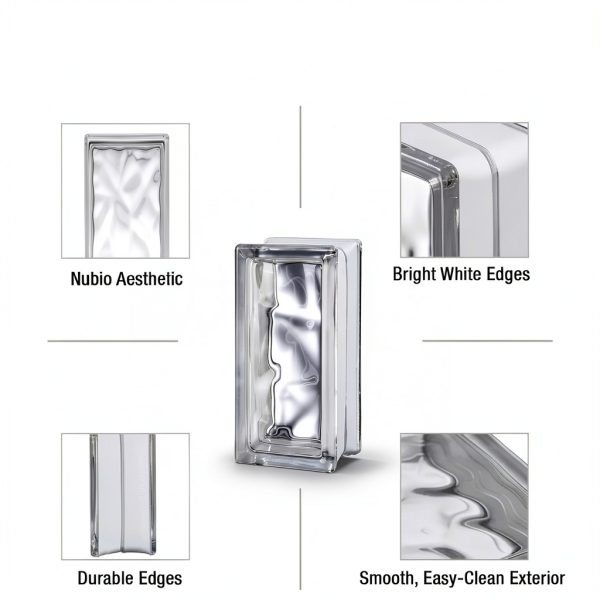 4x8x3 Nubio Glass Block Seves – Slim Profile, 75% Light, 45min Fire-1