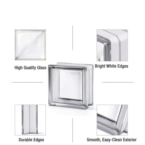 8x8x3 Clarity Glass Block by Seves – 45 Minute Fire Rating, 84% Light-1